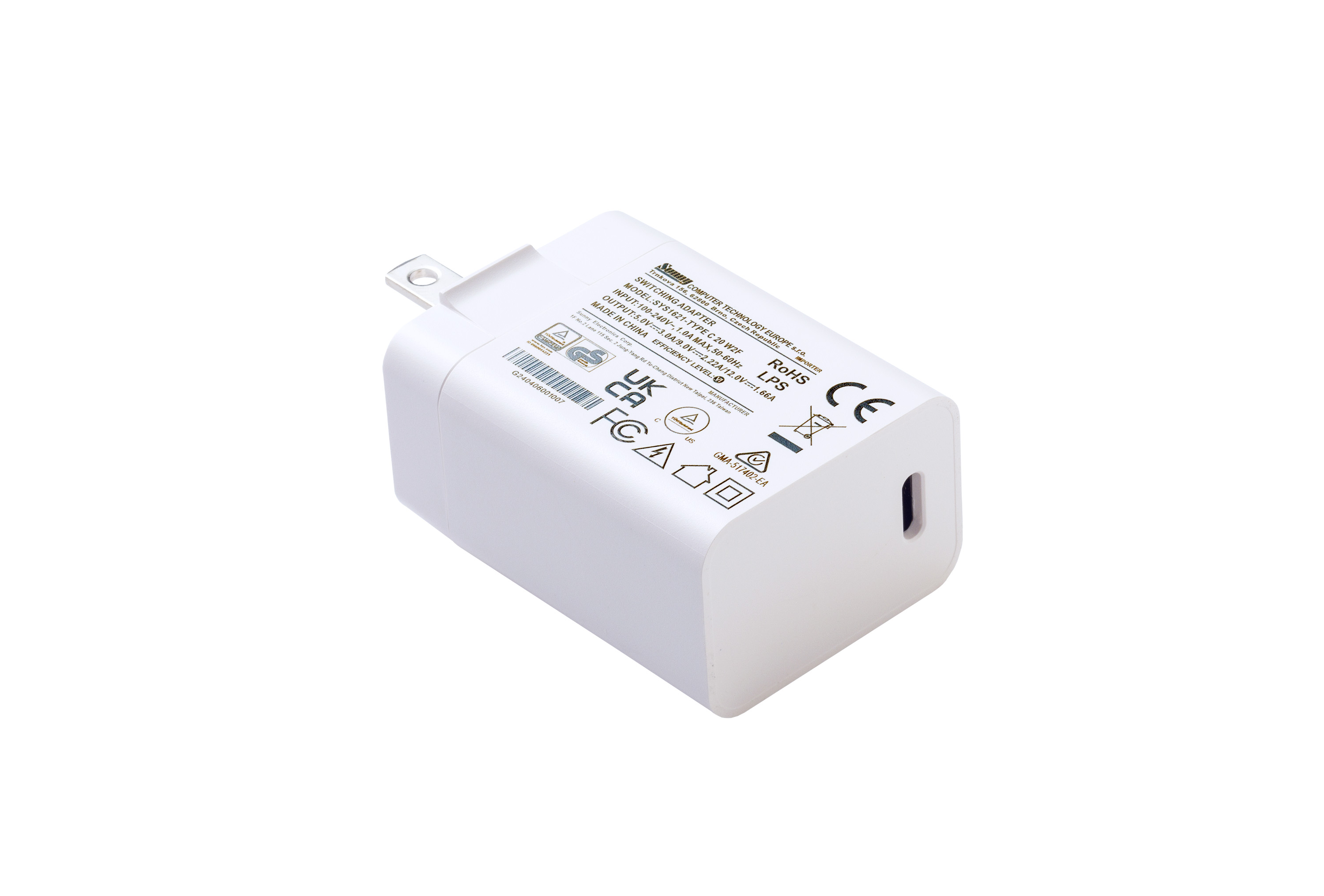 SYS1621-TYPE C 20 W2F apple white