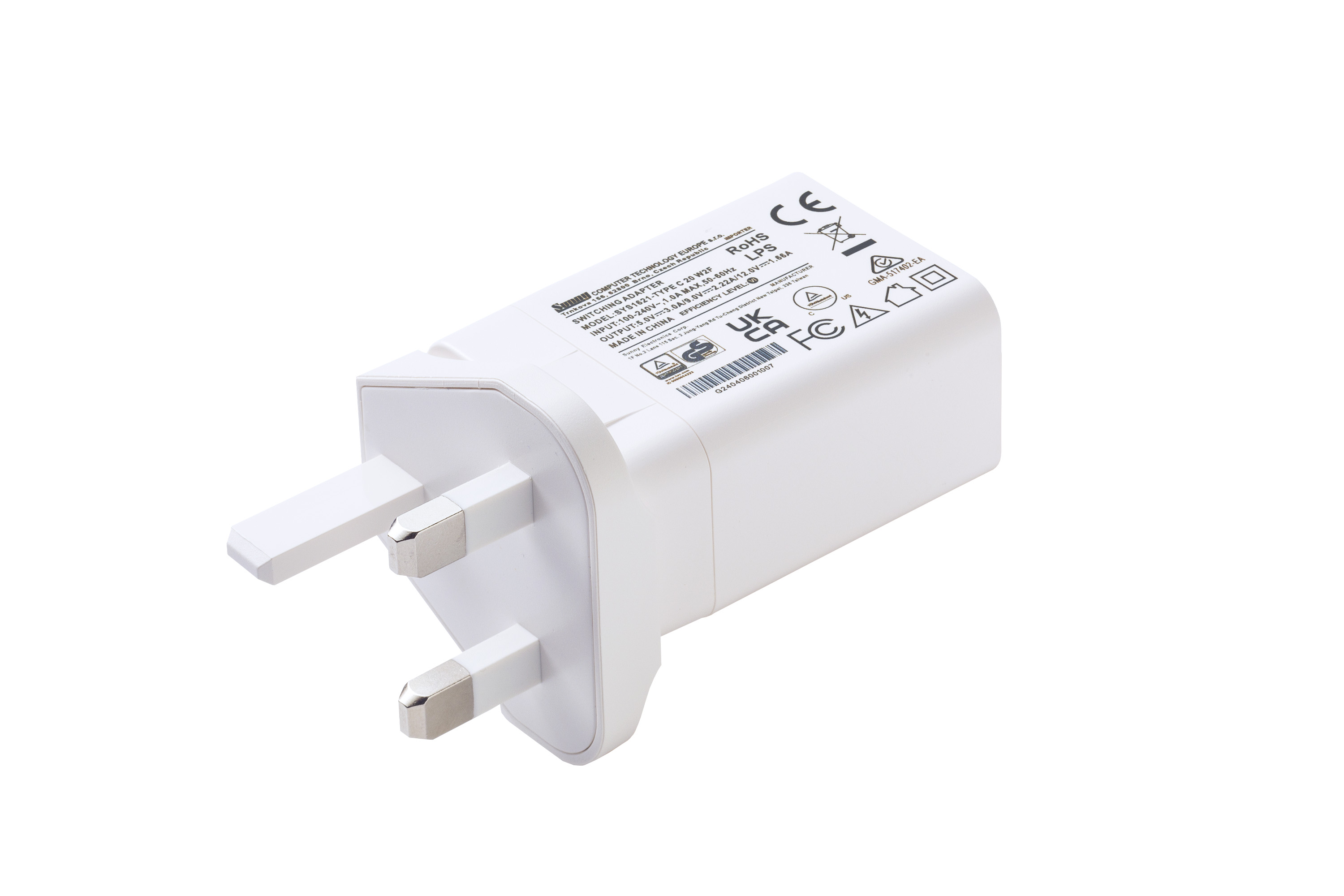 SYS1621-TYPE C 20 W2F apple white