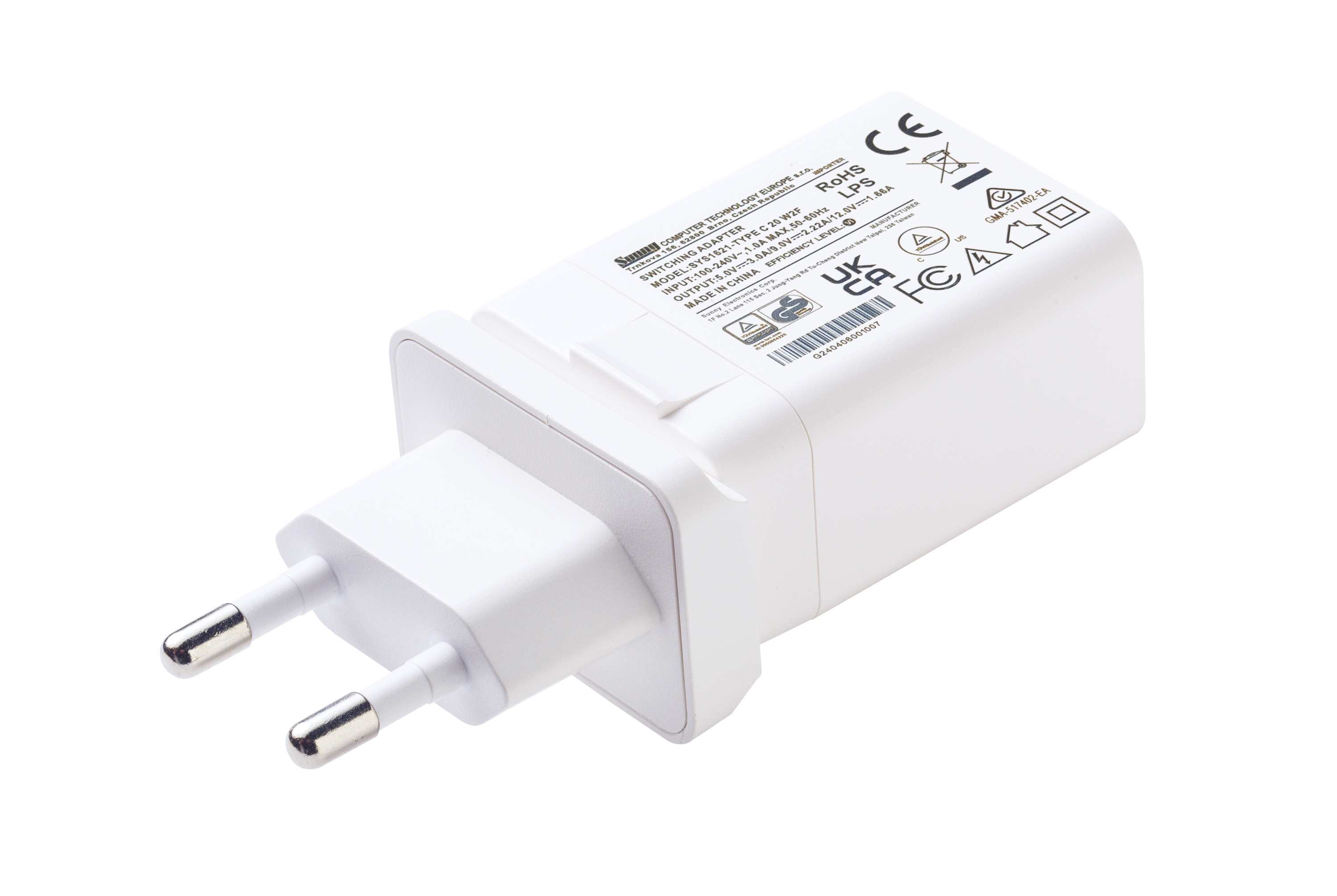 SYS1621-TYPE C 20 W2F apple white